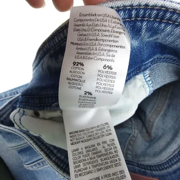 MOTHER Denim Swooner Snapped Ankle Jeans Bonfire Lighting Skinny Button Fly 26 - Picture 9 of 10